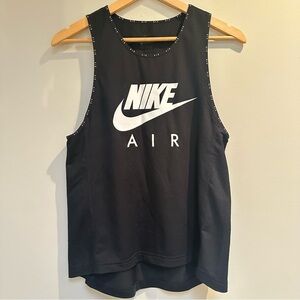 Nike Air Dri-Fit Sleeveless Tank, Black with White, Women’s Size Medium